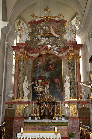 Kirchberg am Walde, Pfarrkirche hl. Johannes der Täufer, Hochaltar, um 1713